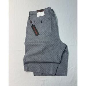 Linea Uomo Men's Shorts Size 40 gray& black printed 11” inseam NWT